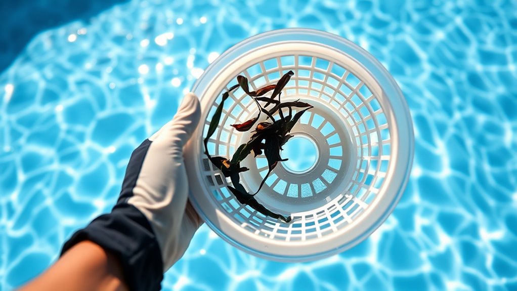 regularly clean baskets and filters