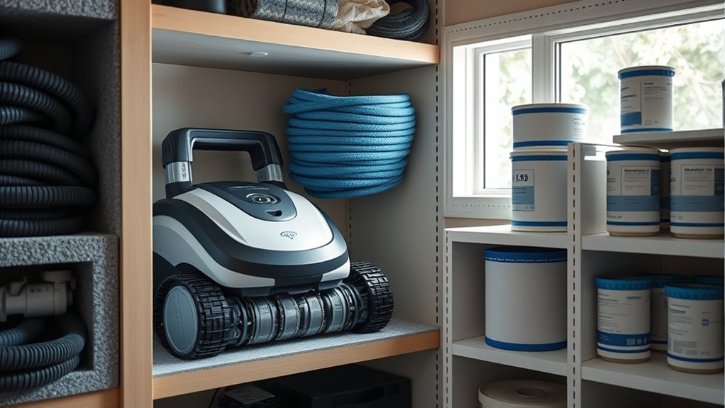 safe storage for pool equipment