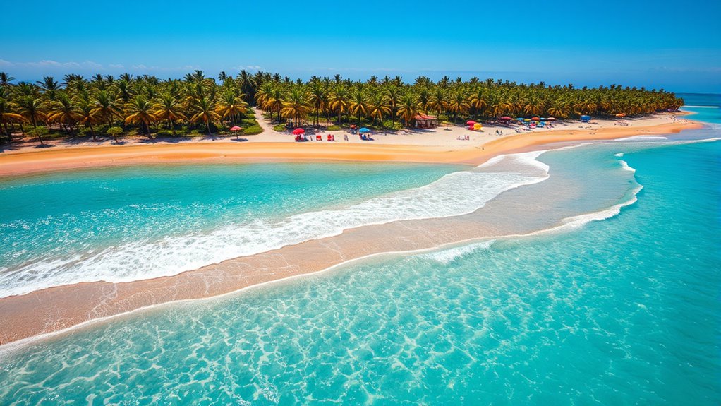 sandy beaches with clear waters