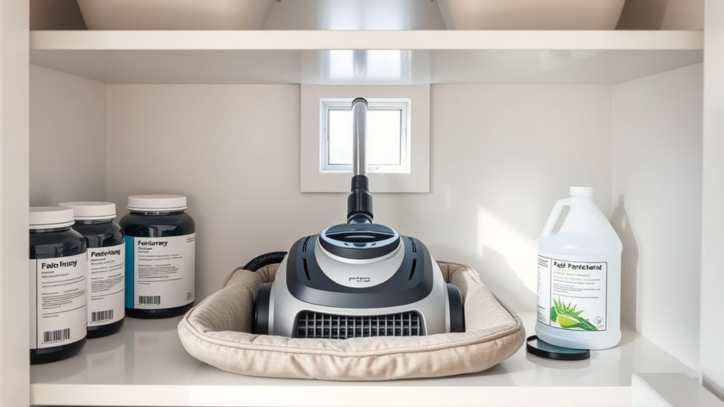 store cleaner in safe dry place