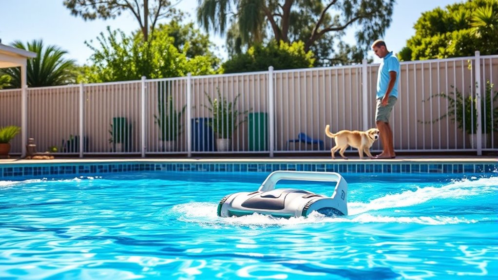 supervise pool cleaner safely