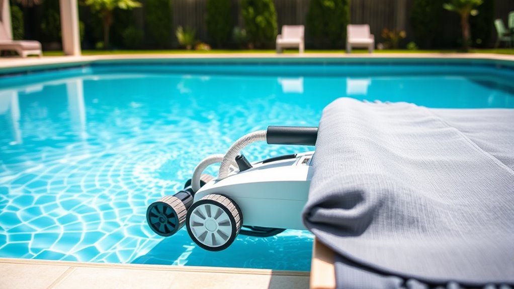 use cover to protect pool