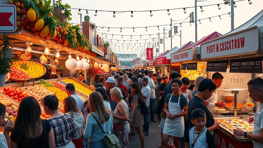 vibrant food festival celebrations
