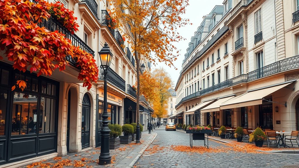 autumn colors cozy paris