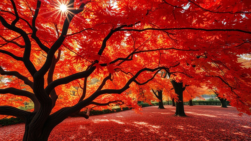 colorful seasonal leaf transformations