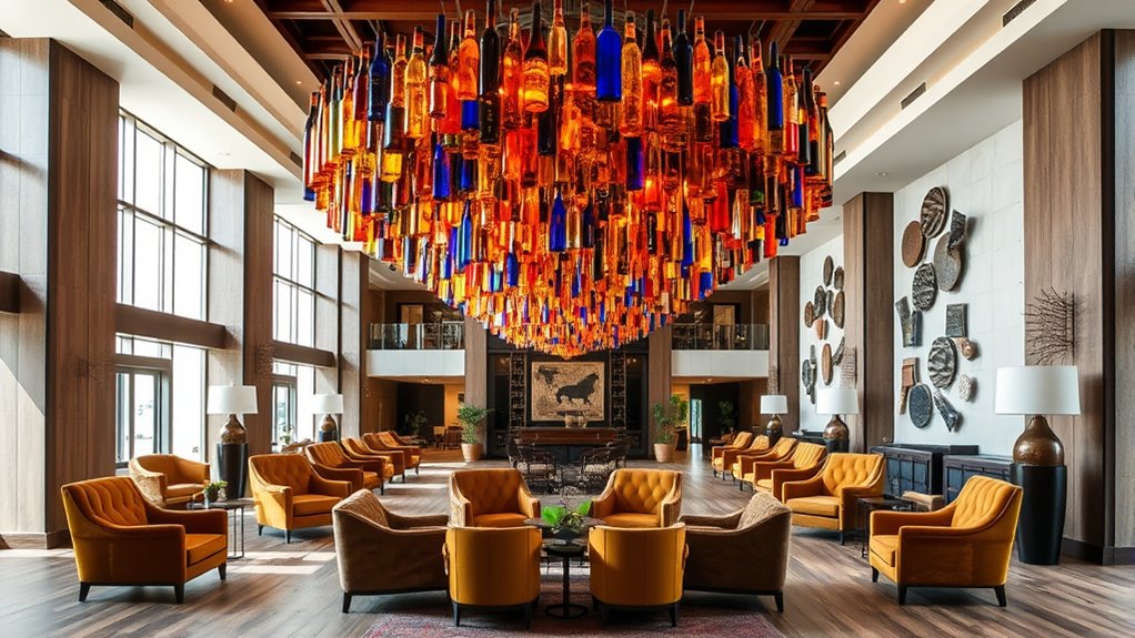 eco friendly upcycled hotel decor
