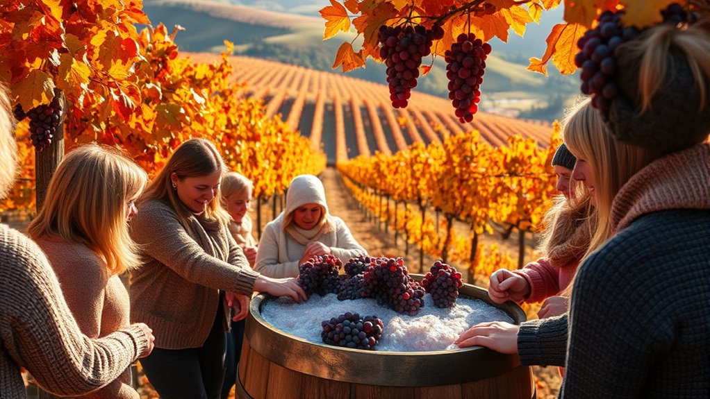 fall vineyard harvest activities