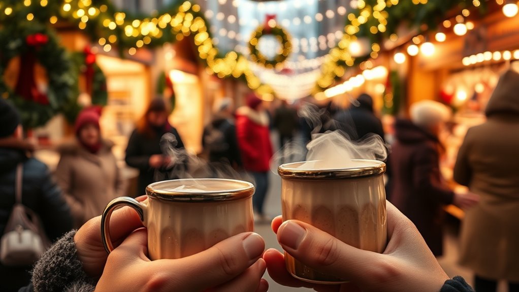 festive spiced warm beverages