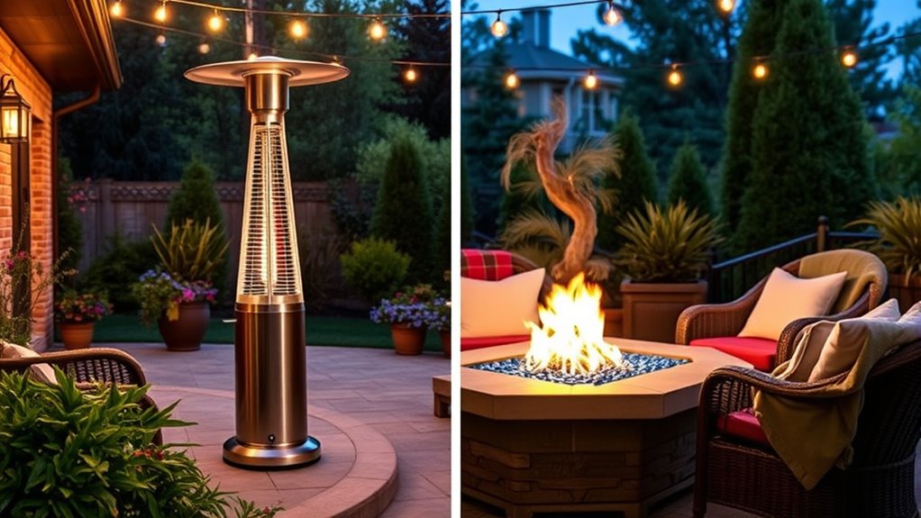 fire pits provide intense localized heat