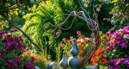 garden sculpture installation ideas