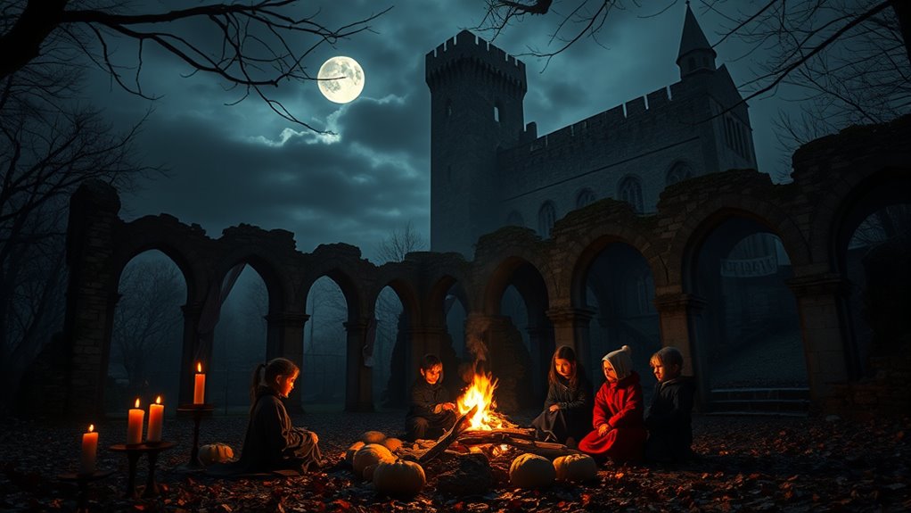 haunted medieval ghostly ruins