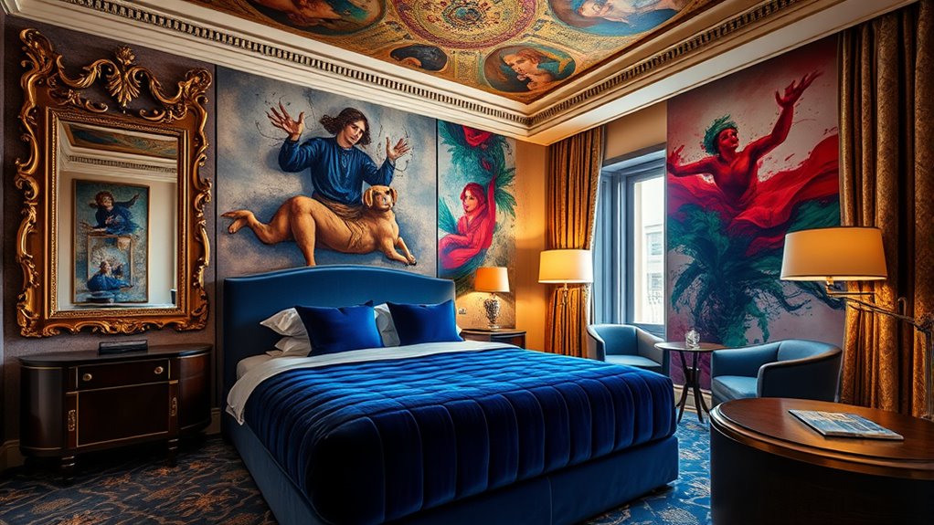 hotel rooms inside artworks