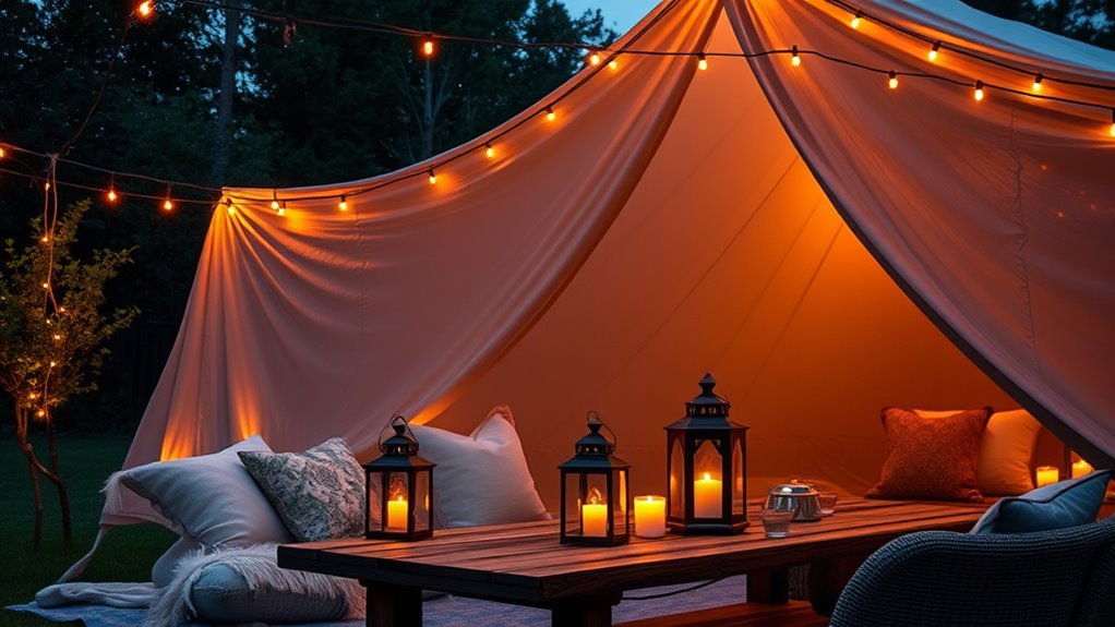 layered decorative lighting ambiance