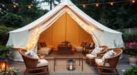 luxury backyard camping experience