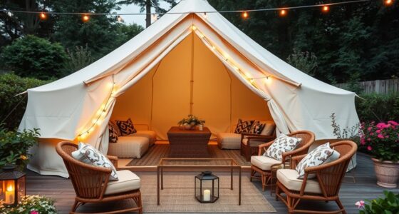 luxury backyard camping experience