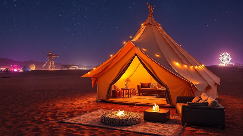 luxury desert camp amenities