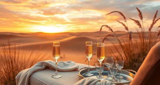 luxury desert safari champagne