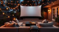 luxury outdoor cinema setup