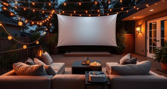 luxury outdoor cinema setup
