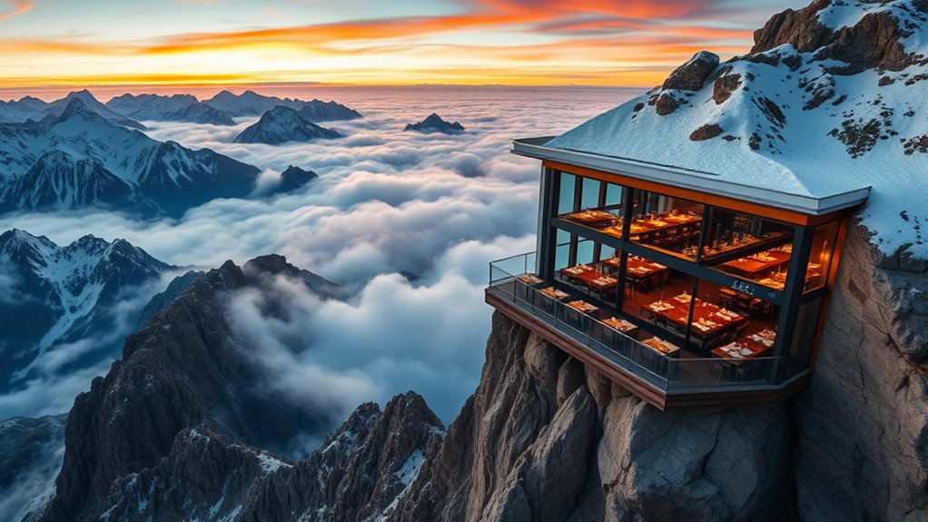 mountain inspired glass architecture