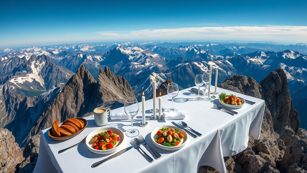 mountain peak gourmet dining