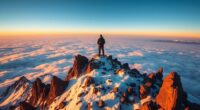 perspective shifting mountain ascent