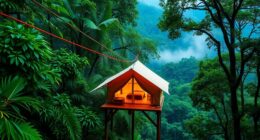 rainforest ziplining and luxury camping