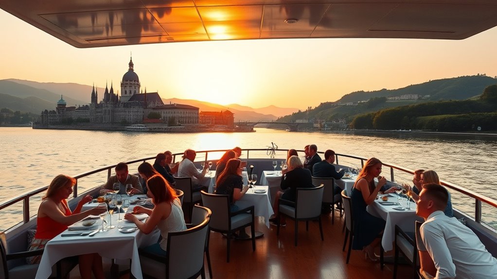 river cruise with wine