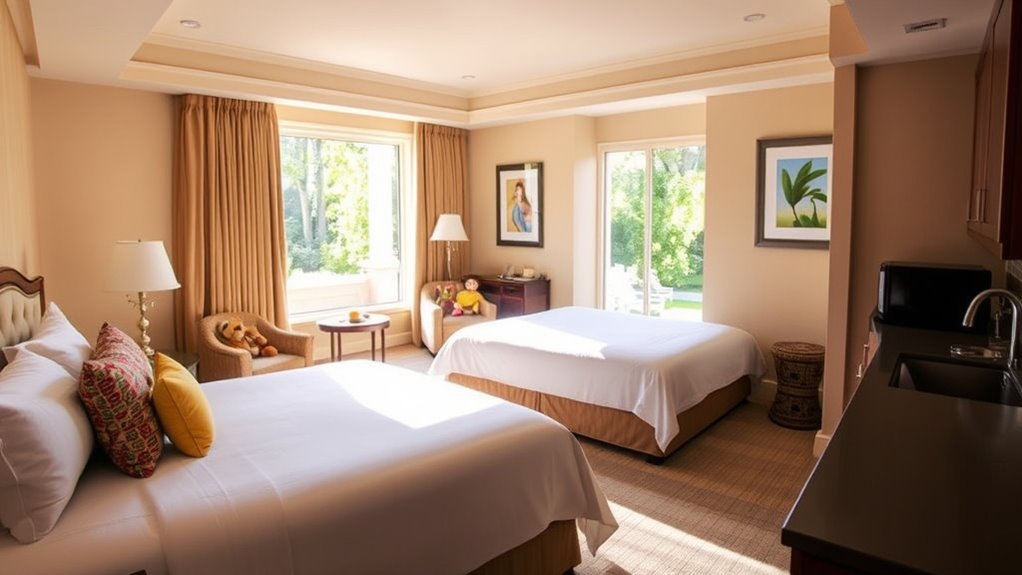 spacious lodging for families