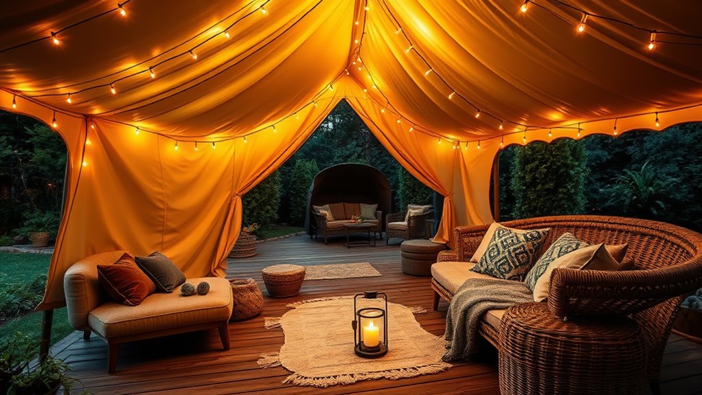 stylish cozy organized outdoor retreat