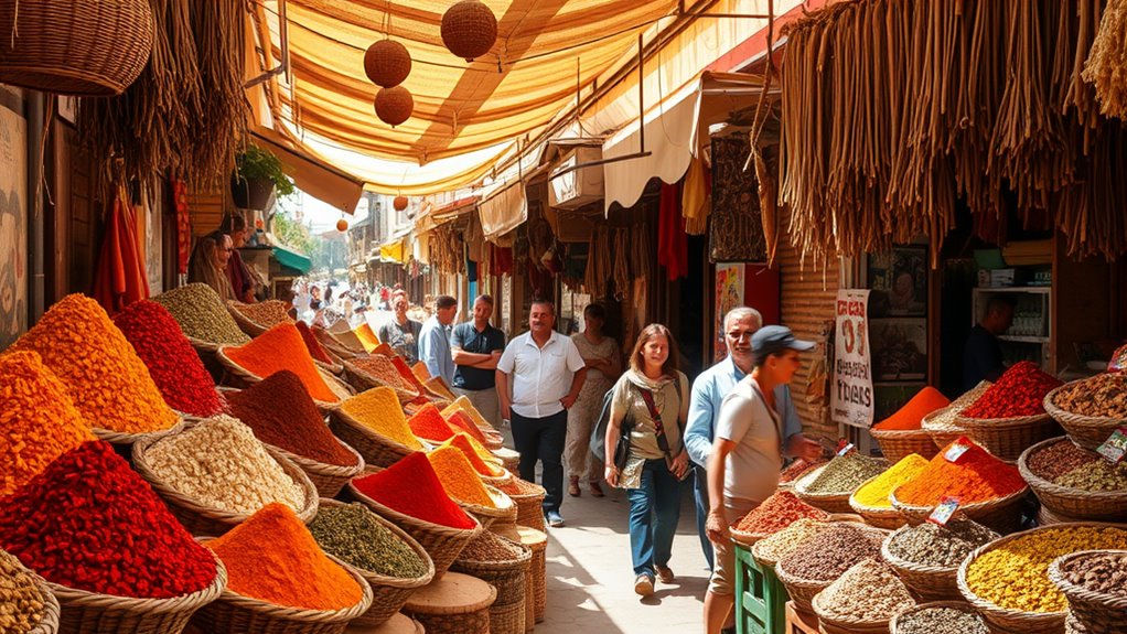 vibrant aromatic market experience