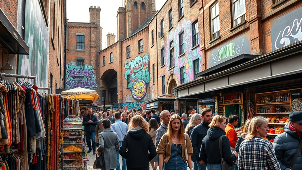 vibrant street art scene