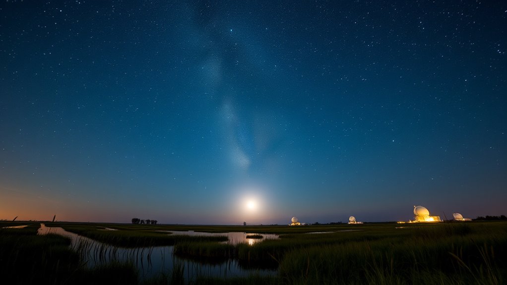wetlands dark skies wildlife
