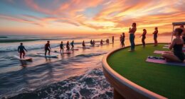 beach waves yoga retreat