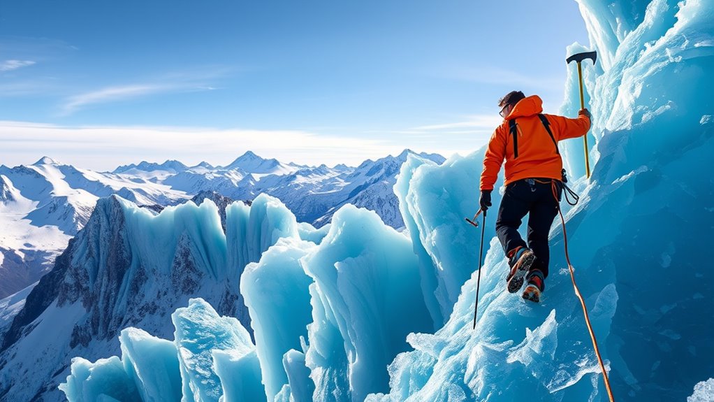 challenging icy mountain excursions