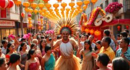 enjoying local cultural festivities