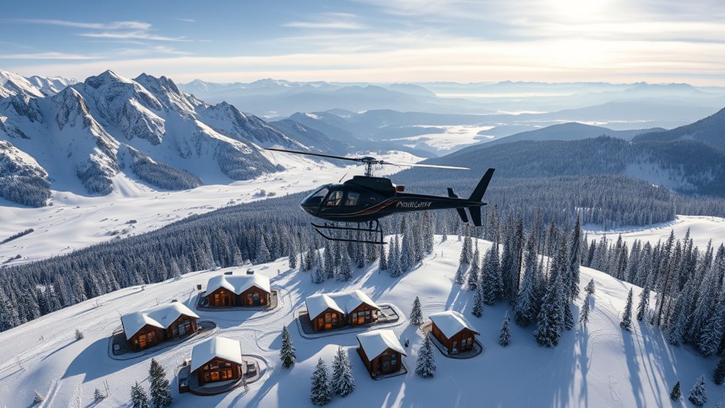 exclusive remote mountain skiing