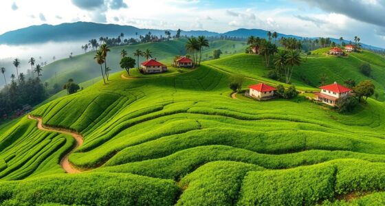 lush tea plantation landscapes