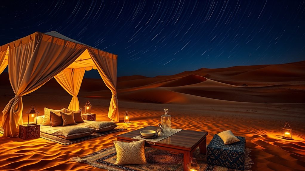 luxurious sahara desert camping