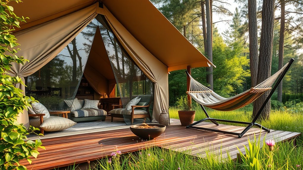 luxury outdoor camping