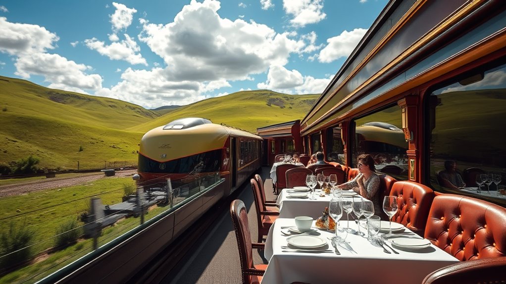 luxury scenic train dining
