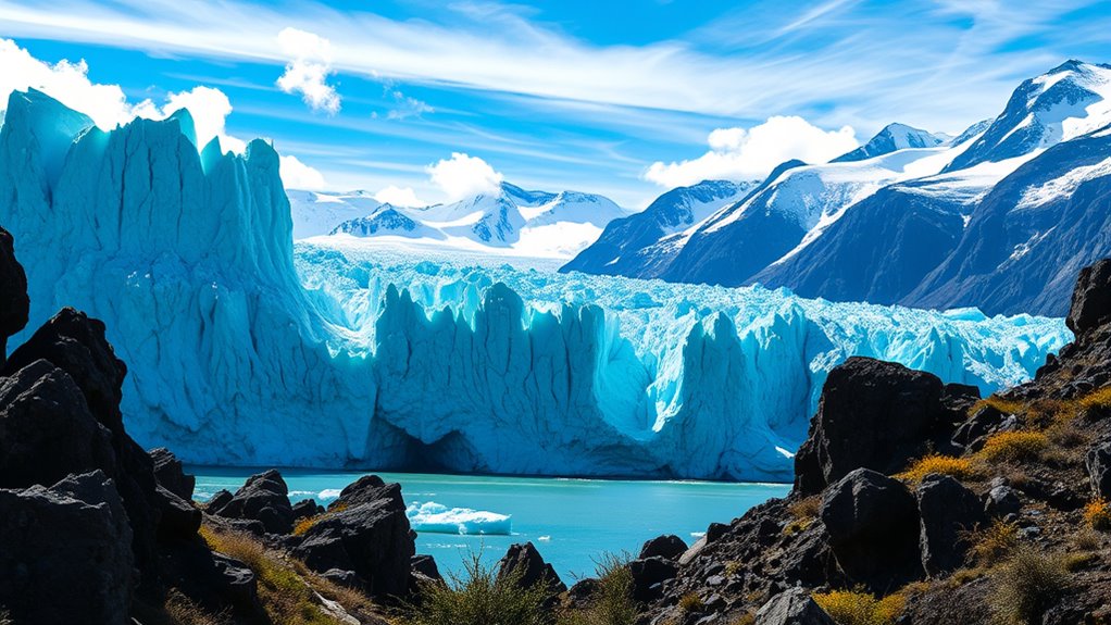 patagonian glaciers in south