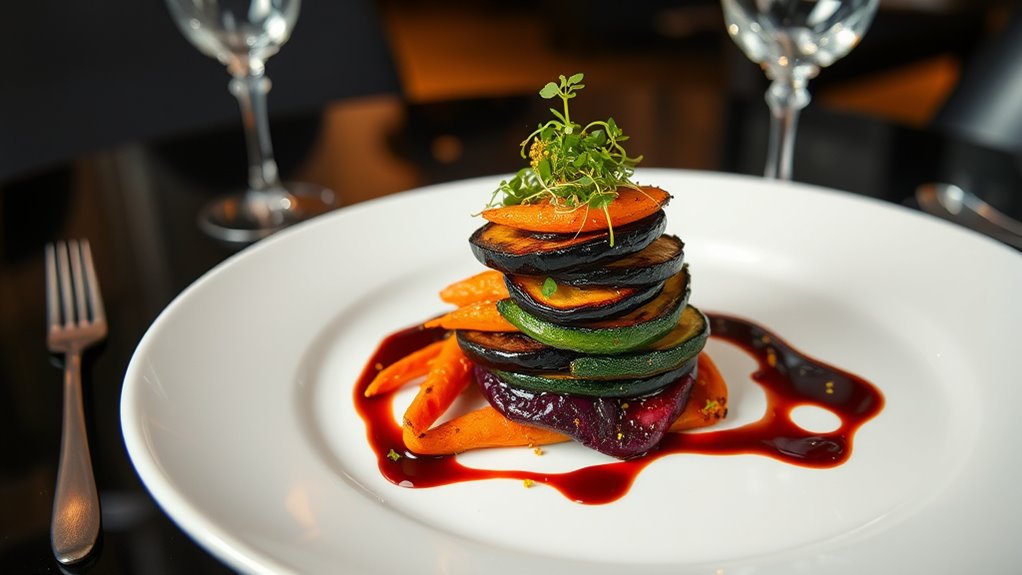 sustainable artful gourmet presentation