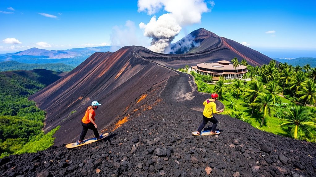 volcano boarding luxury retreat