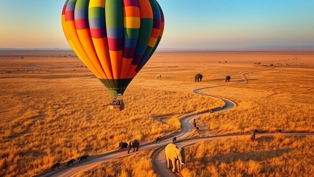 wildlife from balloon safari