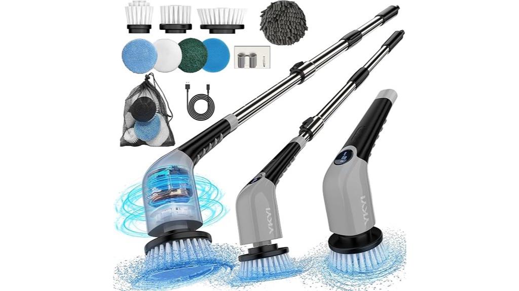 electric scrubber with eight brushes
