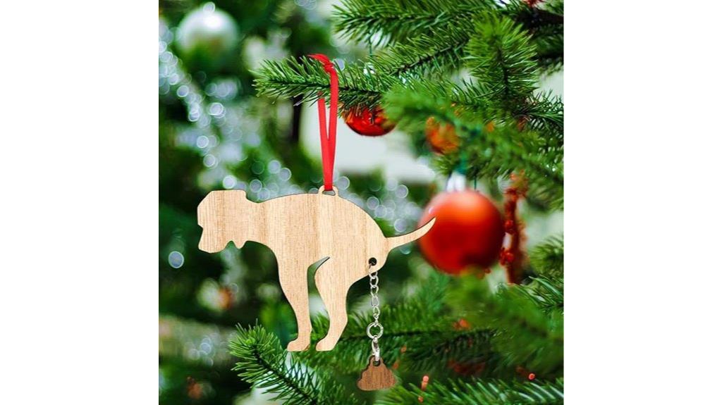 funny dog poop ornament