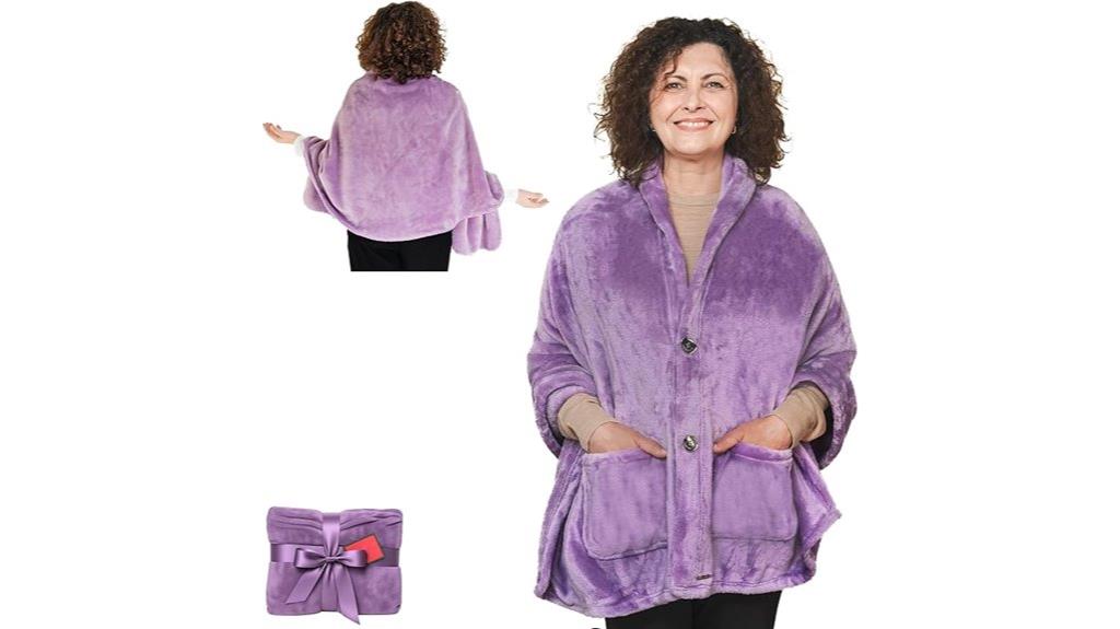 warm fleece wearable blanket