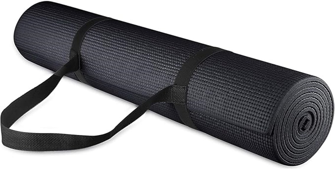 yoga mat with carrying strap