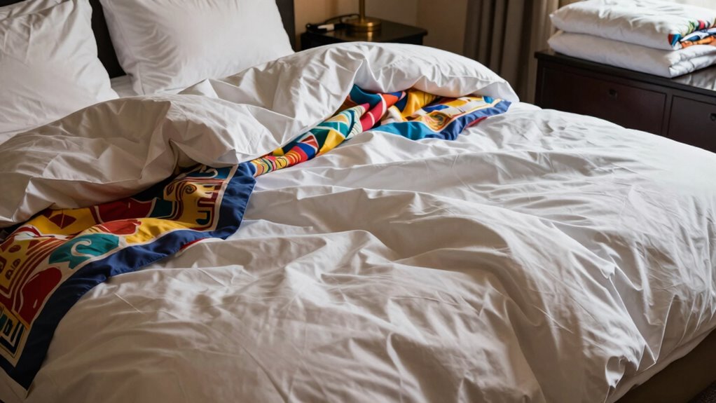 secure duvet with strategic tucking